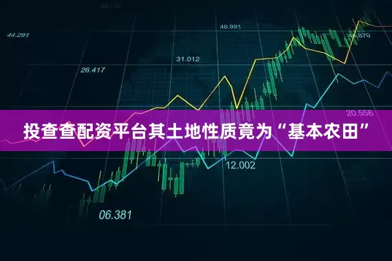 投查查配资平台其土地性质竟为“基本农田”
